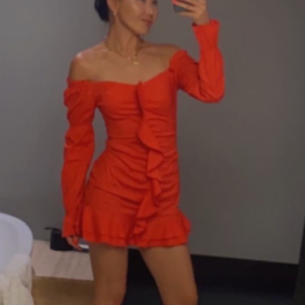 Off the shoulder ruffled dress